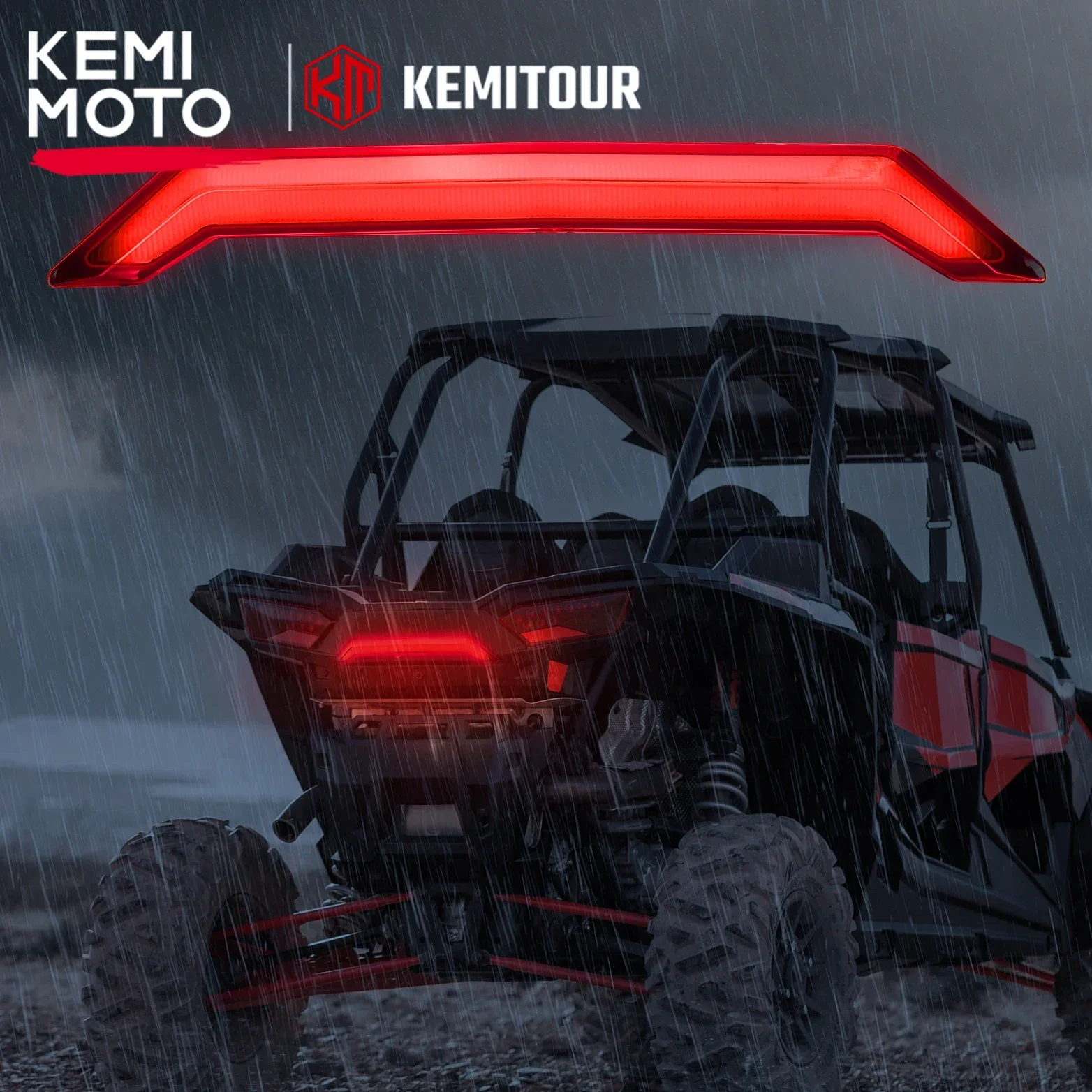 KEMIMOTO UTV Trunk Center Led Tail Brake Light Compatible with Polaris RZR XP 1000 XP4 1000 900/4 900/ S 900/ XC 900 2014-2017