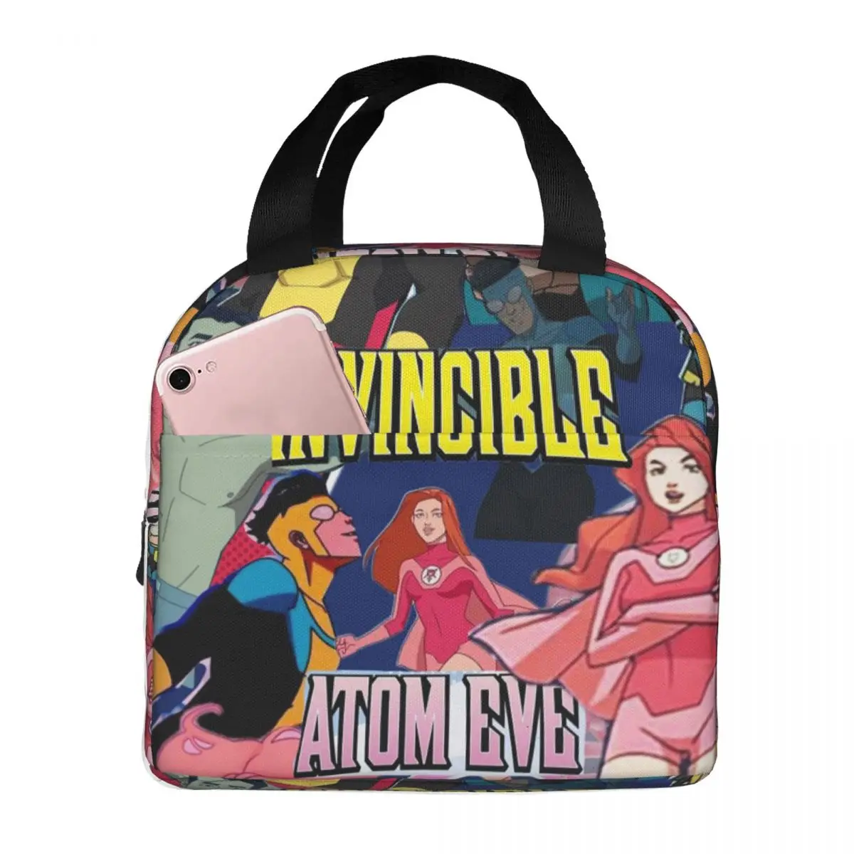 

Invincible Characters Omni Man Insulated Lunch Bag for Women Office Cooler Thermal Food Box Tote Portable Lunch Boxes Container