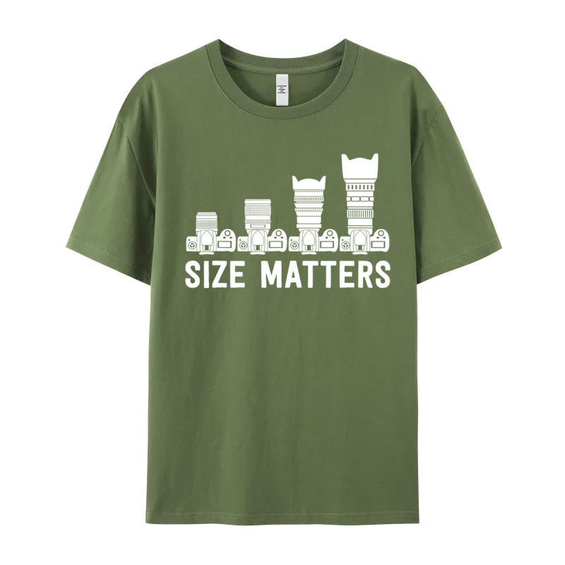 Funny Photography Lens Size Matters Slogan Christmas 100% Cotton O Neck Men Tops & Tees T Shirt Retro Short Sleeve T Shirts