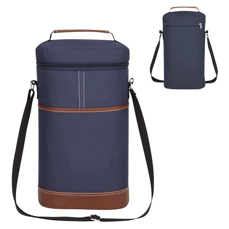 7L Kühler Weinflasche Isolierte Tasche für Wein Thermal 2 Getränkeflasche Bier Outdoor Tragbare Party Reiseträger Weinkühler Totes