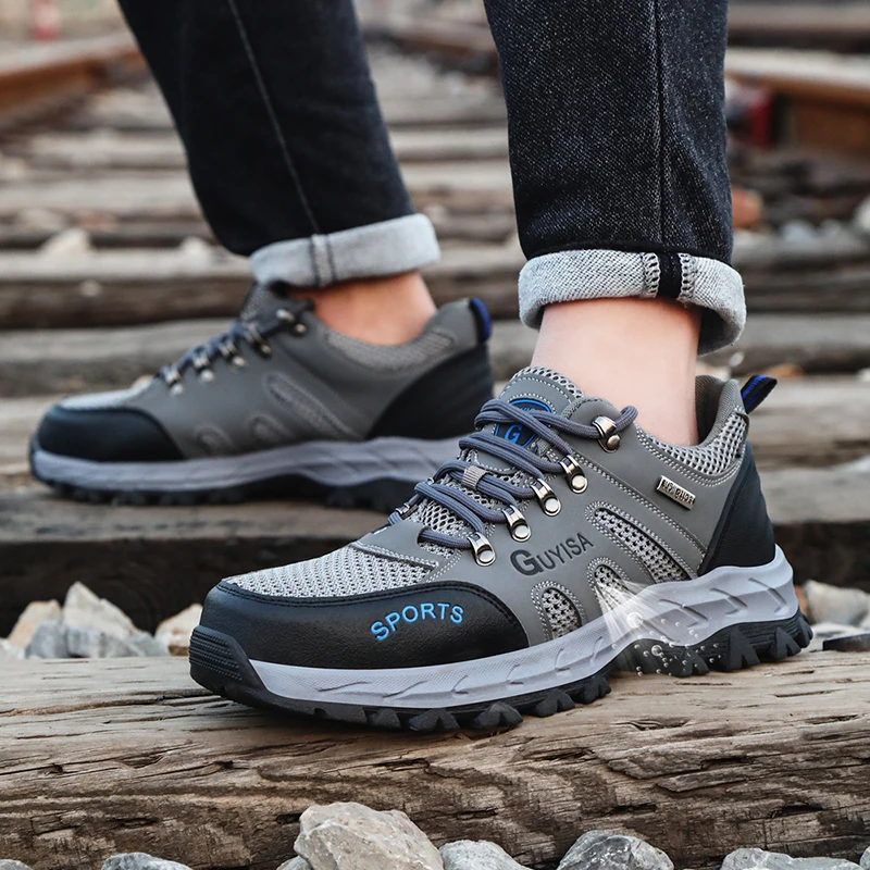 

Safety Shoes Men Anti-Smashing Steel Toe Cap Puncture Proof Indestructible Light Breathable Sneaker Work Shoes Quality