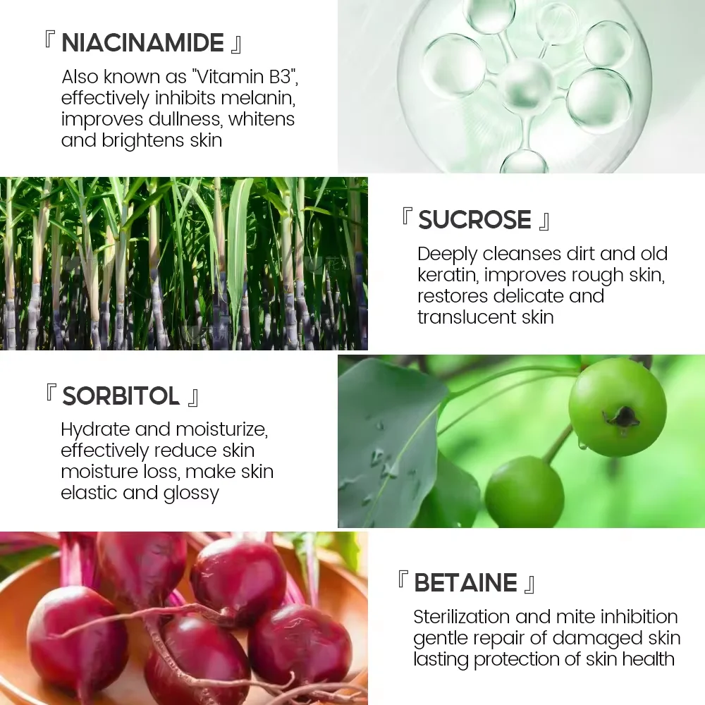 VIBRANT GLAMOUR VC Niacin Salicylic Acid Hand Cleansing Soap Cleansing Pores Water Oil Balance 100G 10PCS