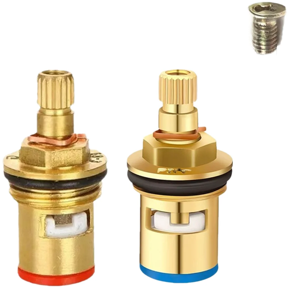 Angle Valve Spool with Copper Faucet Valve Core Featuring Disc Technology for Smooth Operation and Cold Hot Water Regulation