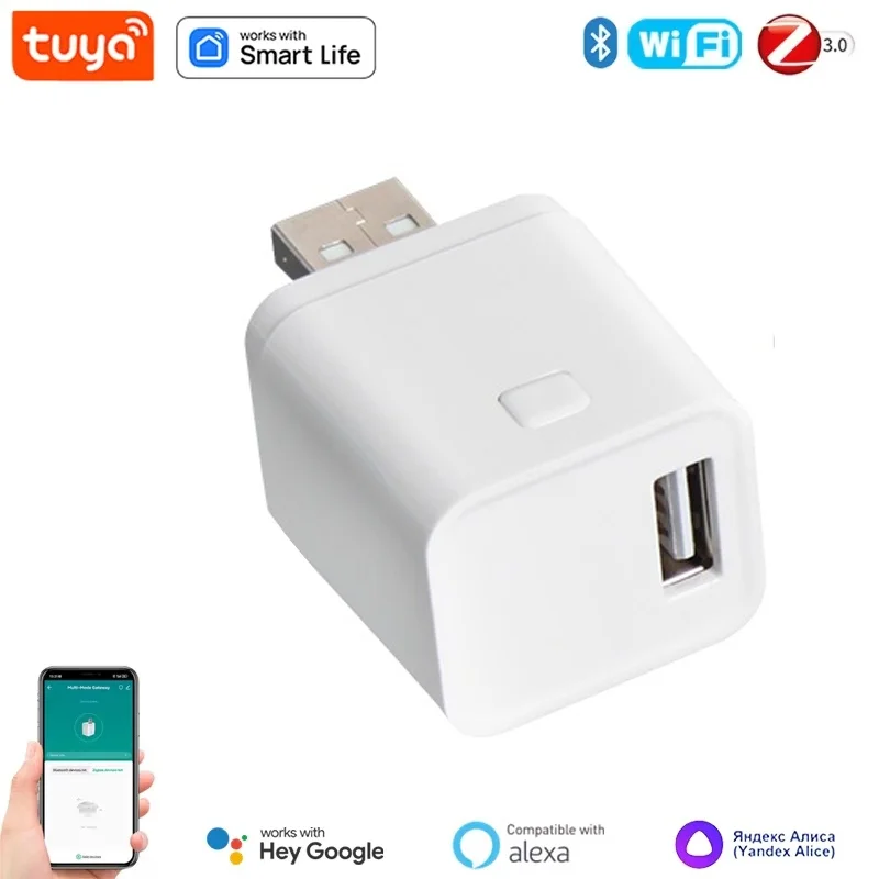 

Умный адаптер Zigbee Micro USB 5 В Wi-Fi USB-адаптер питания Smart Timing Charge Plug работает с Alexa Google Assistant Smart Life