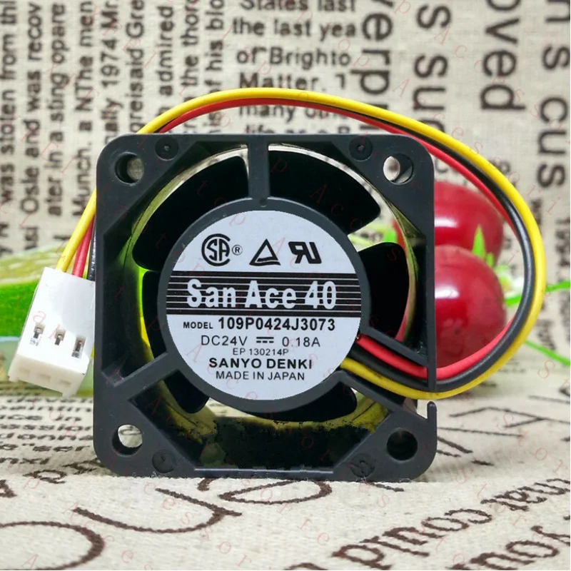 D  1PC 109P0424J3073 for SANYO Cooling Fan 4CM 24V 0.18A 3Pin Inverter 4028 New