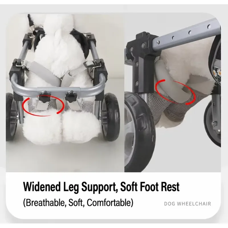 Modern Medical PETSGUARD Adjustable 2-Wheel Dog for Small to Medium Dogs, Hind Leg Support and Rear Rehabilitation