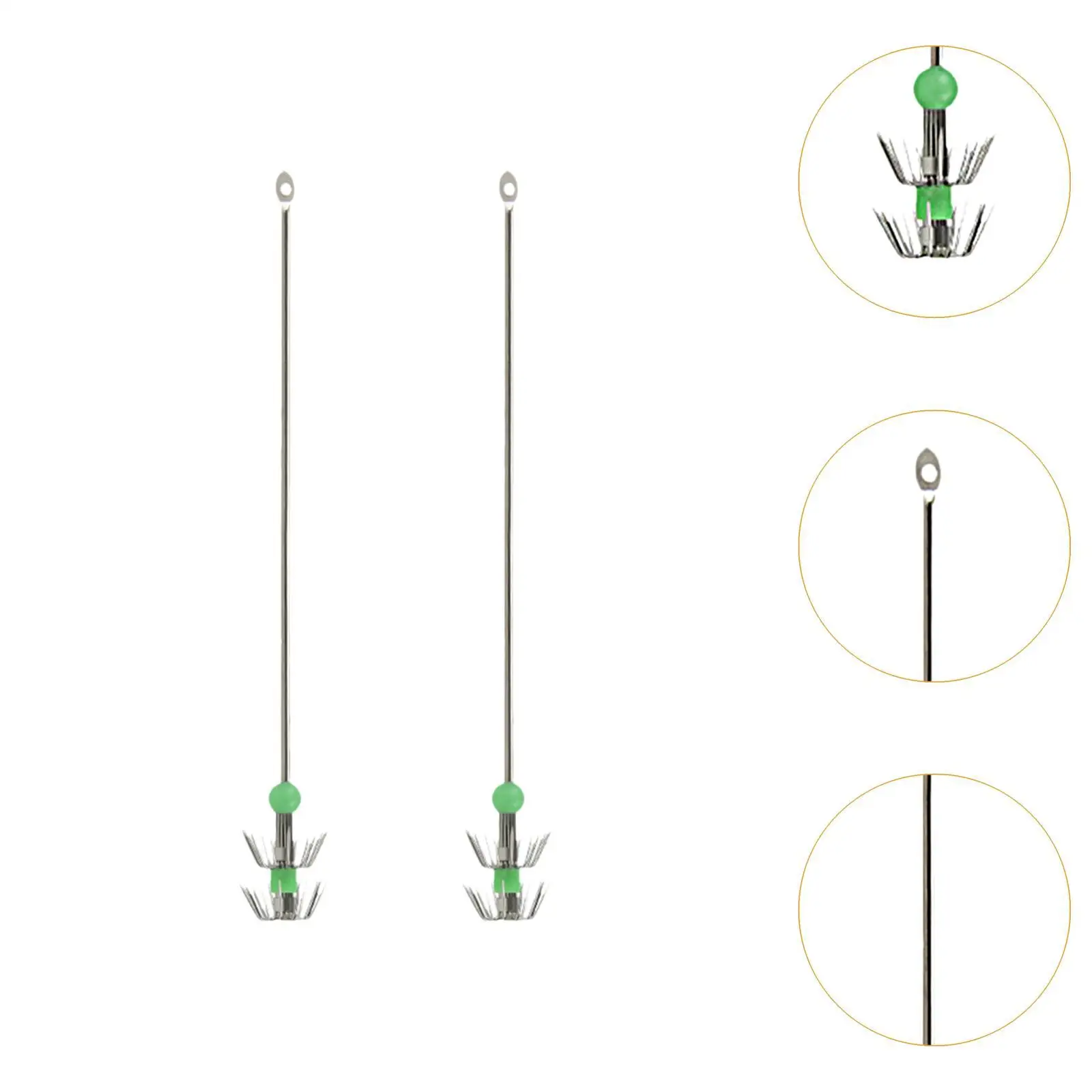2 sztuki haczyków wędkarskich do kałamarnic ze stali nierdzewnej