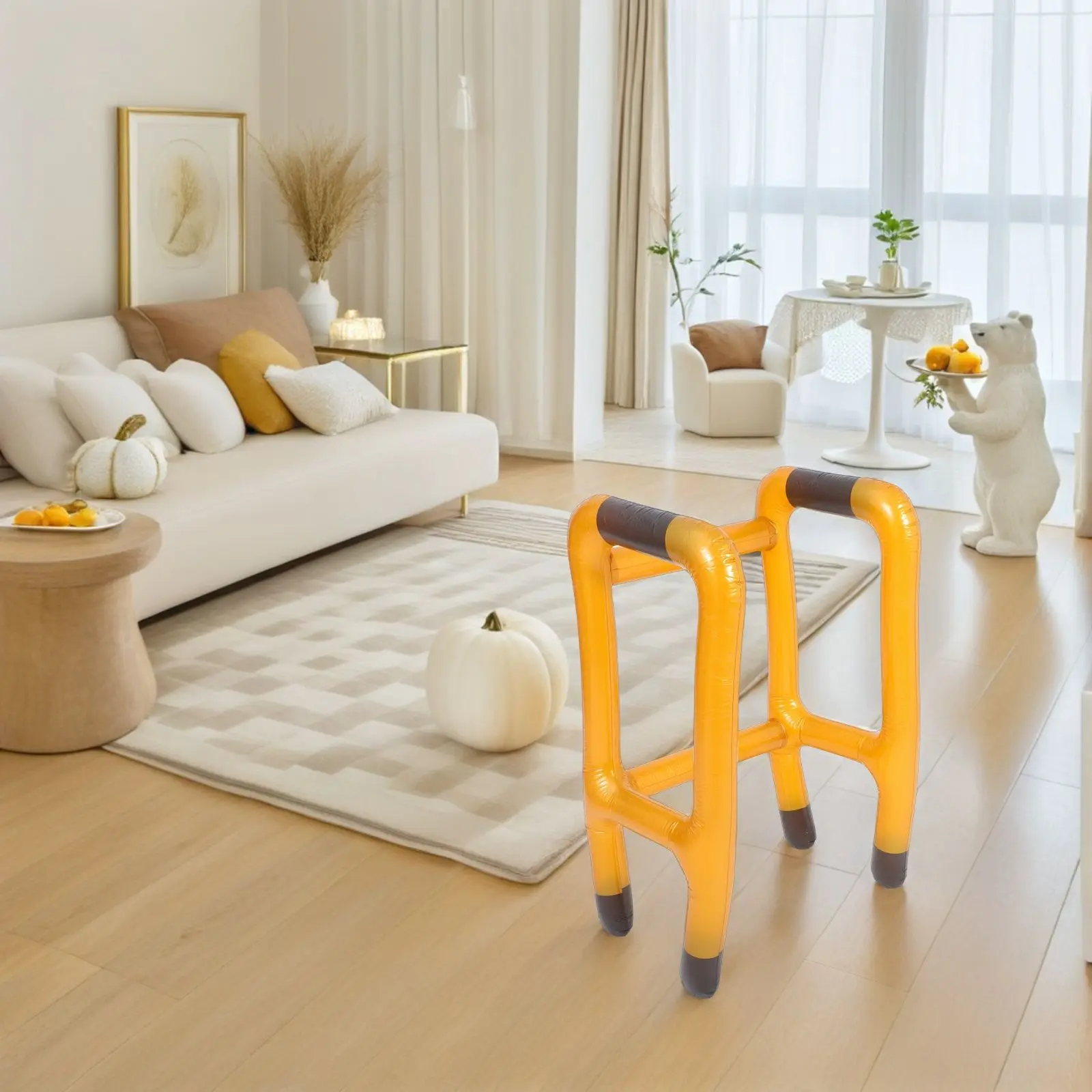 InflatableWalker Kostum Halloween Tiup Tongkat Realistis PVC Mainan Anak Perlengkapan Pesta Aksesori Baru Penyimpanan Dapat Dilipat