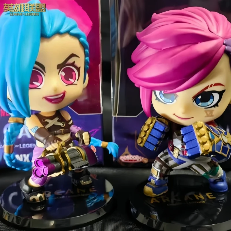 In Stock Hot Toys League Of Legends Battle Of Two Cities 2 Jinx Wei Cosbaby 10cm Mini Collection Doll Model Toy Christmas Gift