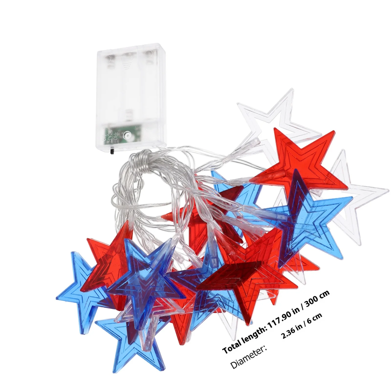 الملونة الخماسي LED سلسلة ضوء مصباح على شكل نجمة وطنية لعيد الاستقلال في الهواء الطلق داخلي ديكور عطلة حفلة المنزل #3