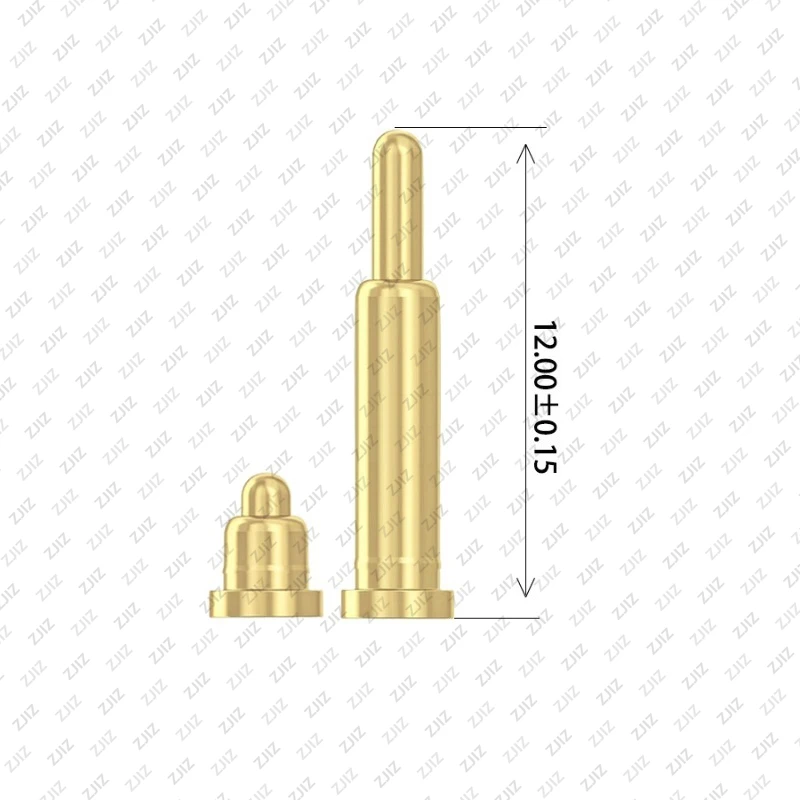 

POGOPIN Spring Thimble H = 12mm Patch Copper Gold Plated Charging Probe High Current Thimble Connector Wholesale