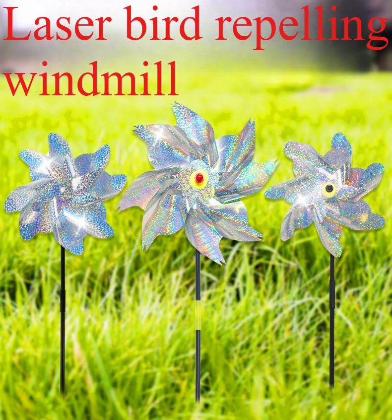 5PCS Bird Repellent Windmill Balcony Garden Tools Farmland Bird Catcher Reflector Anti Bird Laser Windmill