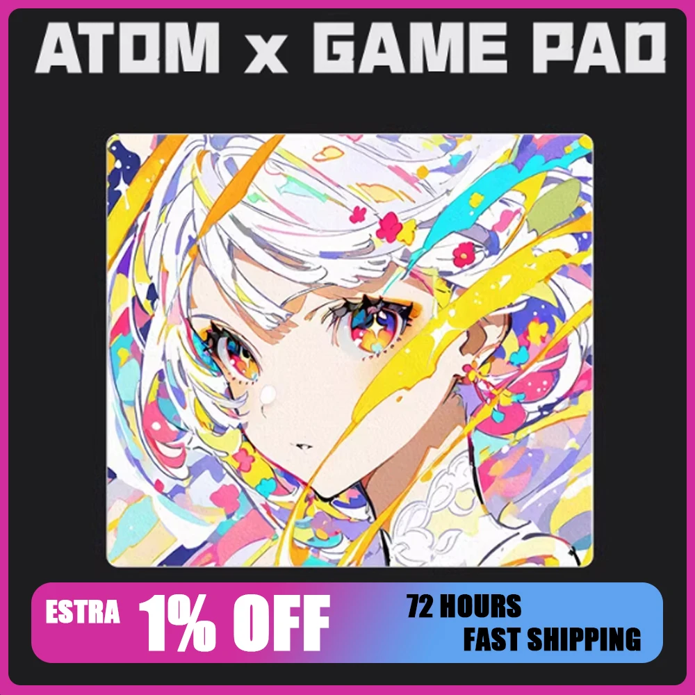 ATOM Resin Gaming Mousepad FPS Control and Speed Mouse Pad Skidproof Waterproof For CSGO APEX Valorant Pc Accessories Gifts