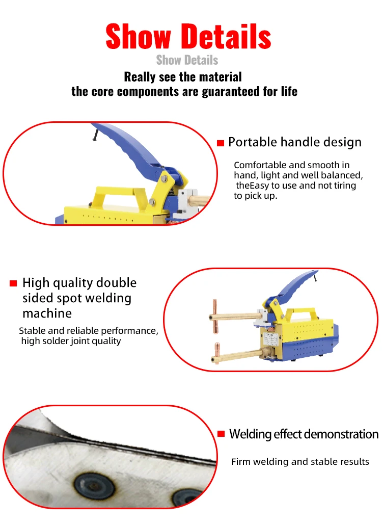FUNISI F2000 CE Certified Portable Small Spot Welder Double Side Hand Held Spot Welding Machine For Car Body Repair