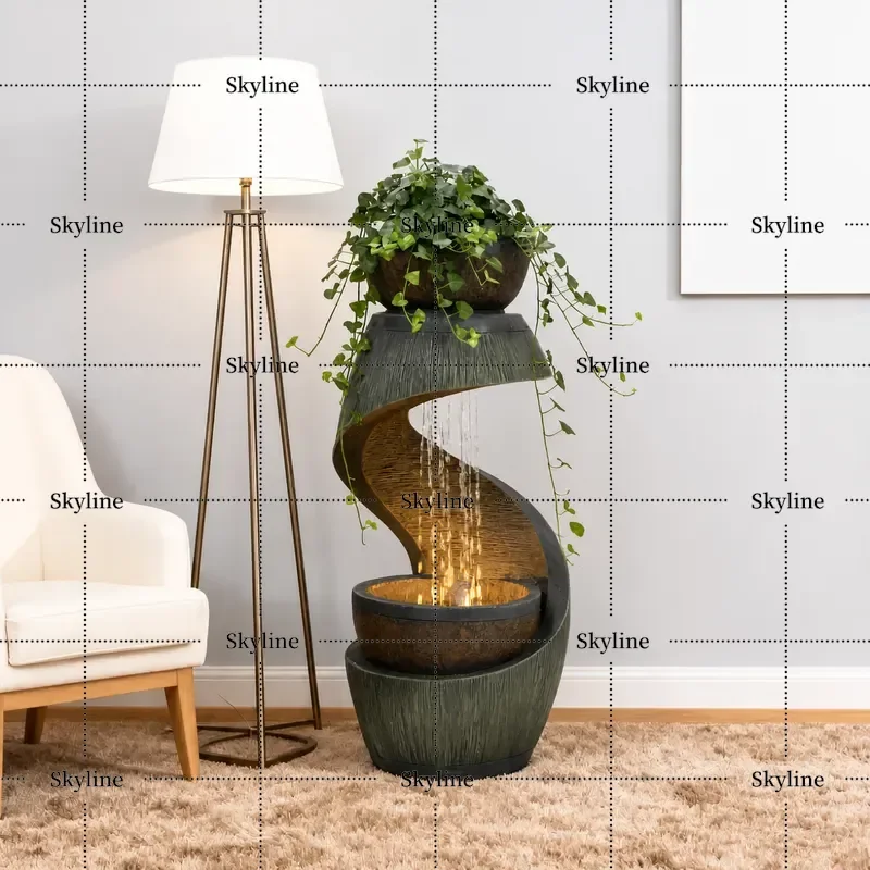 for Modern Circulating Water Fountain Indoor Entrance Living Room Restaurant Tea Room Decor Gift Lucky Water Feature