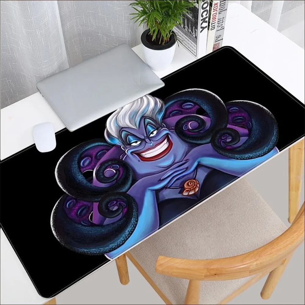 Коврик для мыши Disney Ursula Villains, красивый большой игровой коврик для мыши L XL XXL, размер коврика для мыши для игровой клавиатуры, коврик