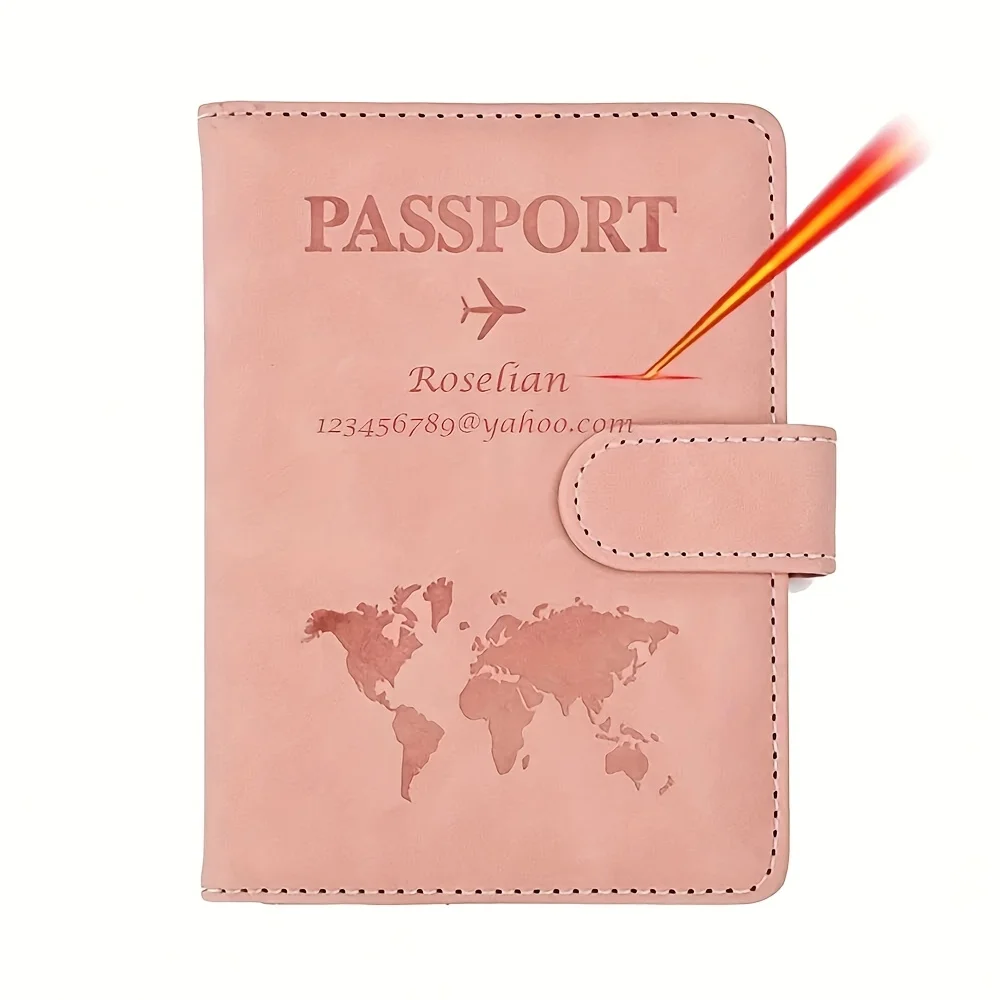 Personalisierte Namens-Passhülle, Monogrammierte Gravierte Namens-Passhülle, Hochzeitsgeschenk für Brautjungfern und Trauzeugen – Detail 2