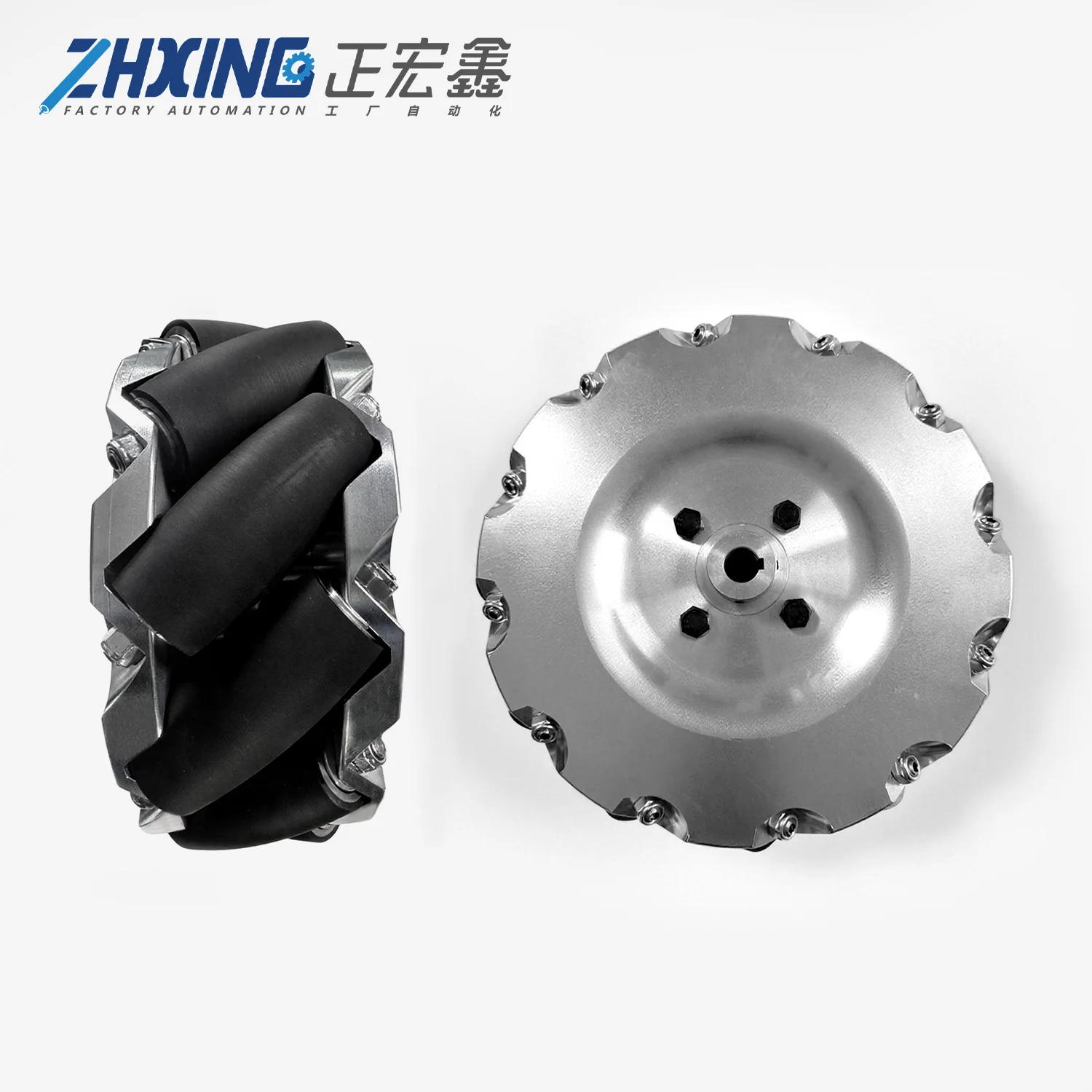 NM152A 152mm Mecanum Wheels Polypropylene Material 300KG Payload Capacity for AGV Drive System