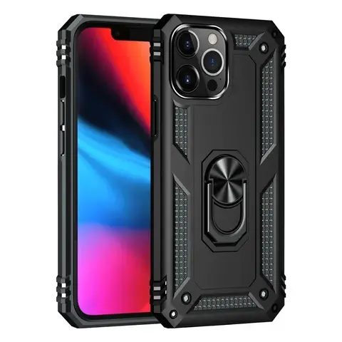 Thick Duty Magnetic Ring Holder Case For iPhone 16e 15 14 13 12 11 Pro XS XR Max Plus Shockproof Hybrid Anti-all Hard Back Cover
