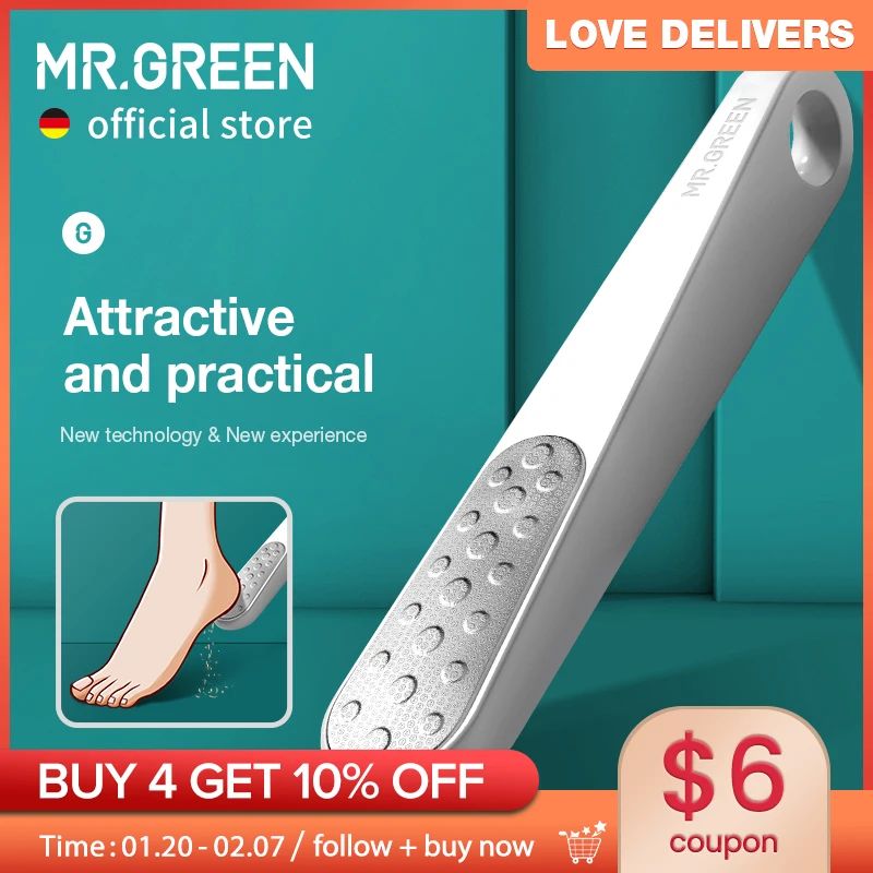 MR.GREEN Foot File Double Sided Callus Remover For Dead Skin Professional Pedicure Tools Callous Scraper Foot Sander Heel Filer