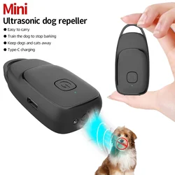 3 in 1 Smart Mini High Power Ultrasonic Dog Repeller Portable Puppy Anti-bark Training with Flashlight Rechargeable Dog Supplies