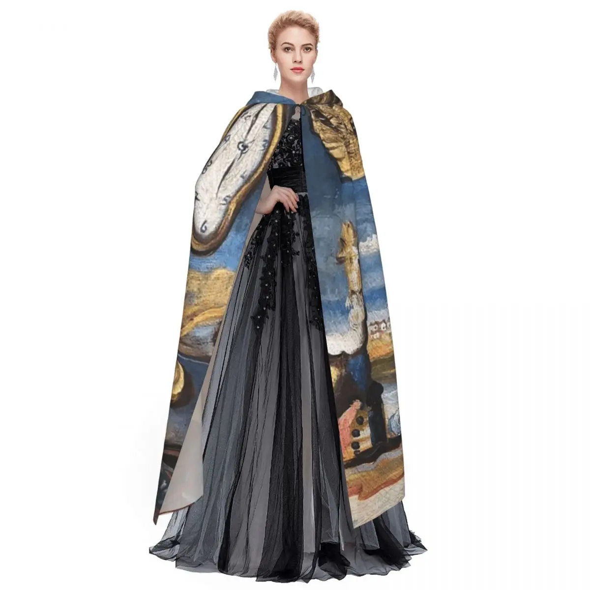 Hooded Cloak Witch Medieval Costume Cosplay Cape