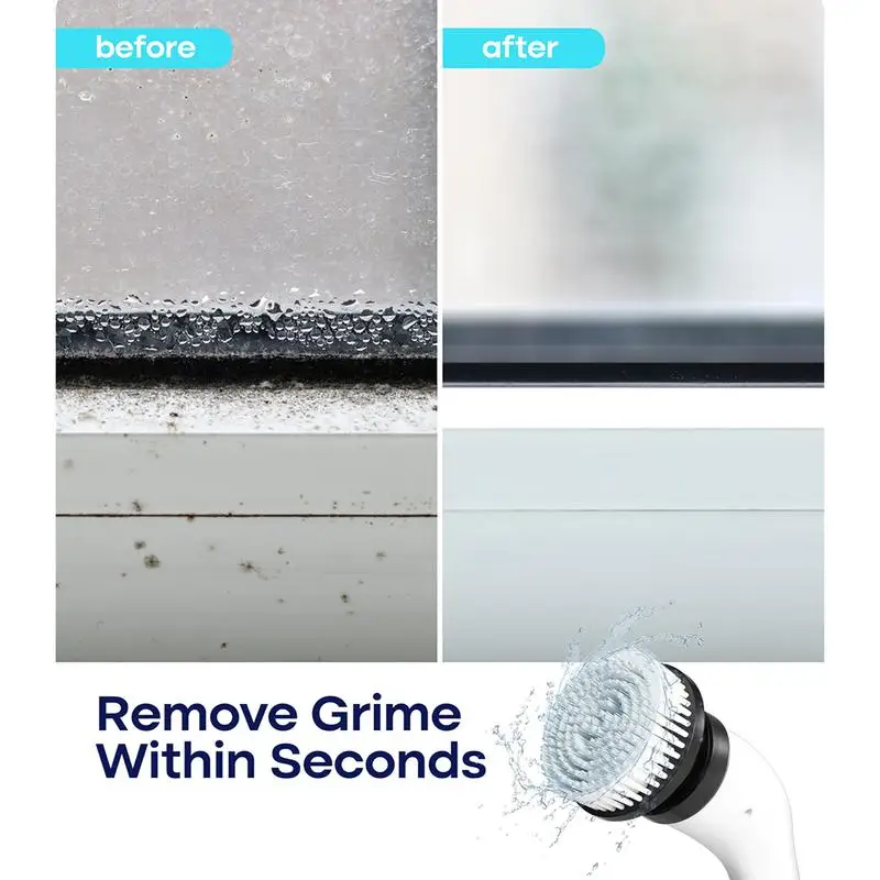 Cordless Electric Cleaning Brush, Spin Scrubber, 4 Replaceable Brush Headsand, Full Body IPX7 Waterproof