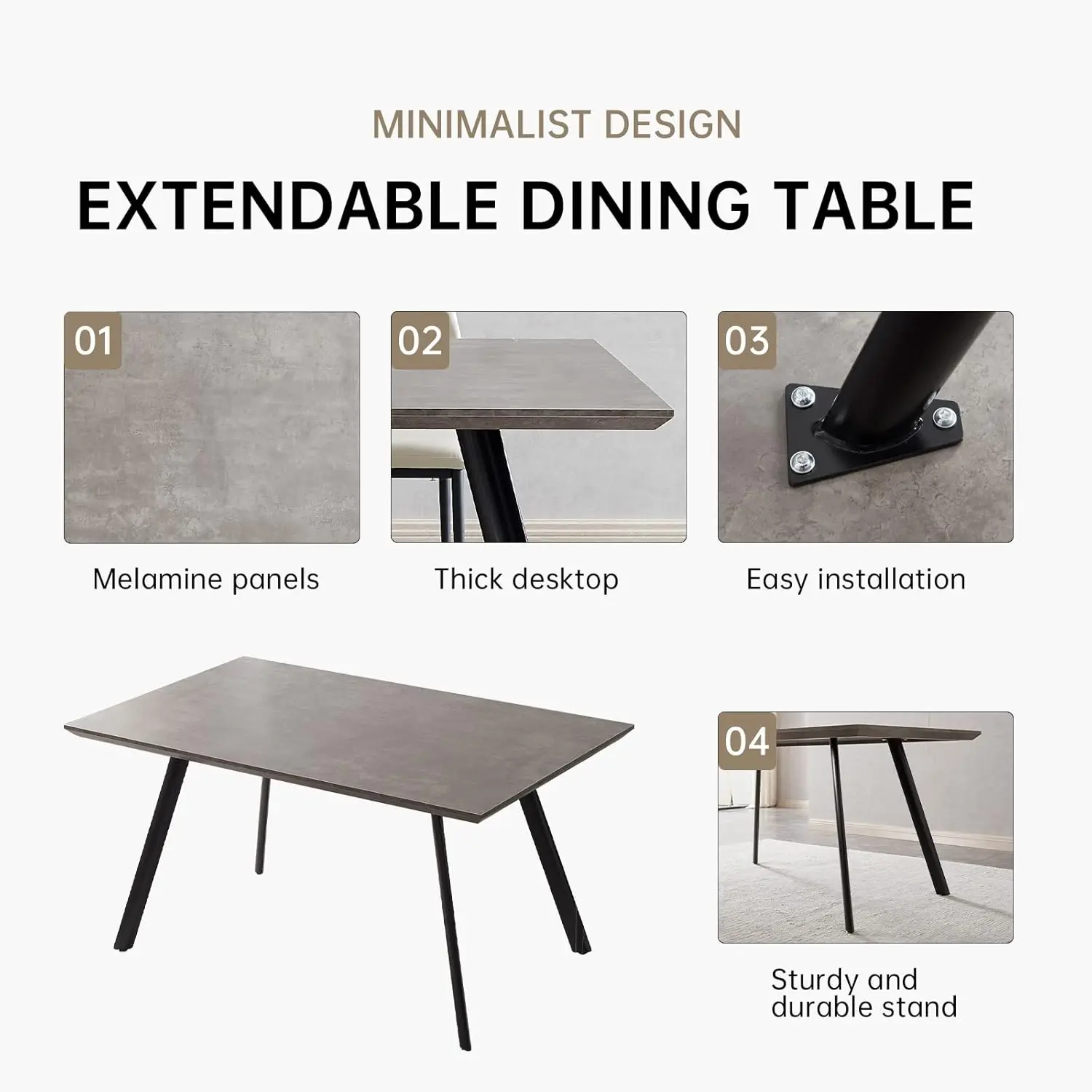 Set Rectangular Wood Dining Table with 4 Upholstered Leather Chairs This Stylish Cutlery Set Is Perfect For Use At The Table