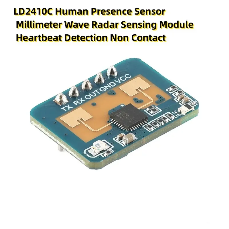 LD2410C Human Presence Sensor Millimeter Wave Radar Sensing Module Heartbeat Detection Non Contact