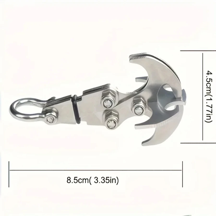 

Stainless Steel Folding Grappling Hook - Durable & Deployment, Versatility in Outdoor Adventures & Emergency Tool for Hiking