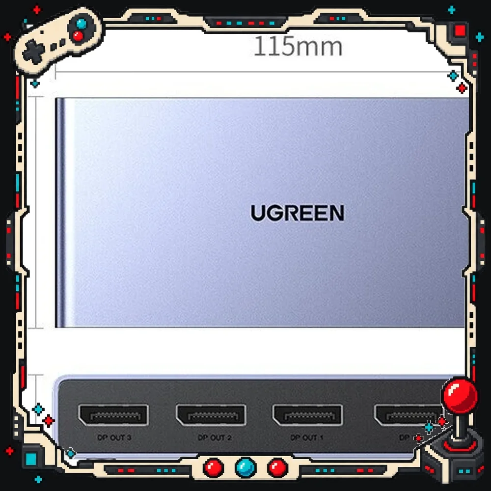 UGREEN AP700 DP 1.4 Splitter 1 in 3 Out 8K Multi Display Mirror Extend Mode for Monitor TV Projector