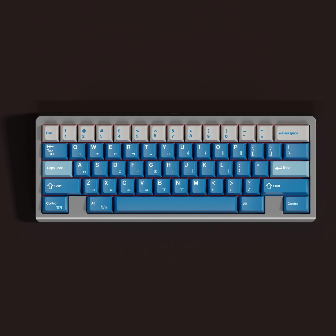 

KKB SOJU Колпачки для клавиш PBT 5-сторонняя сублимационная краска Cherry Korean Blue для механической клавиатуры AULA F75 Ajazz Ak820 Pro Akko Fun60 Game