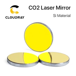 Cloudray-ゴールドメッキシリコン反射レンズ、si反射用レーザー彫刻、Co2レーザーレンズ、径19 20 25 30 38.1ミリメートル