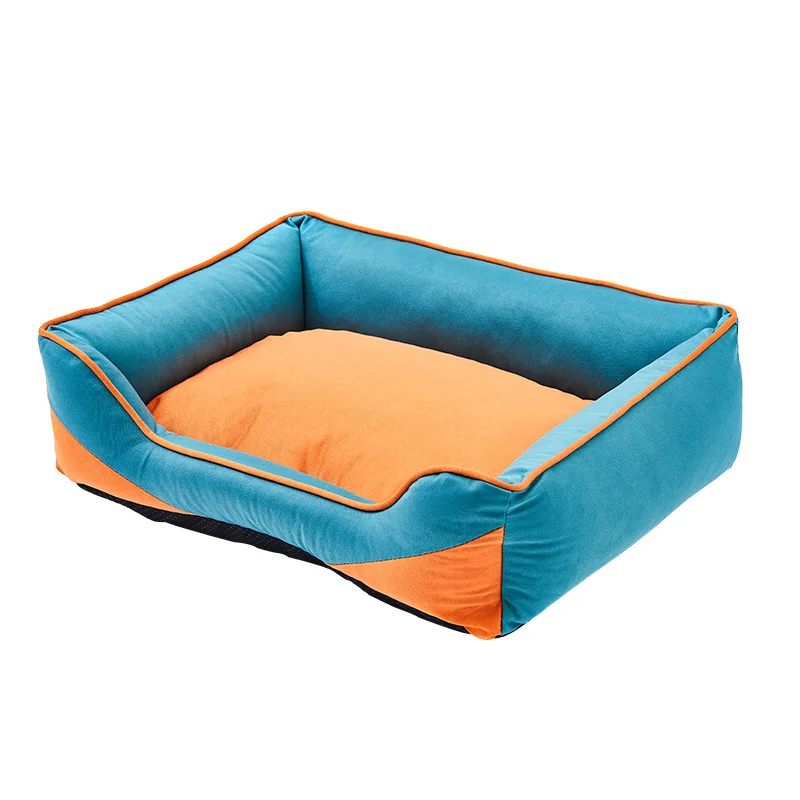 

Autumn Winter Small Medium Dog Kennel Fully Removable Washable Cat Kennel Solid Pattern Four Seasons Square Dog Bed Eco-Friendly
