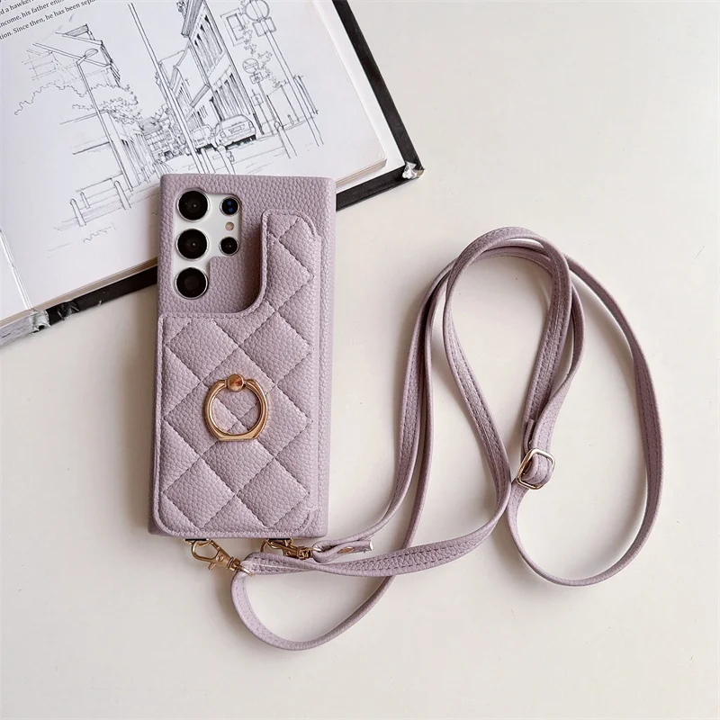 

Crossbody Phone Case for Samsung Galaxy S23 FE S24 S22 Ultra Plus A05 A05S A15 A25 A35 A55 A34 A54 Wallet with Card Holder Cover