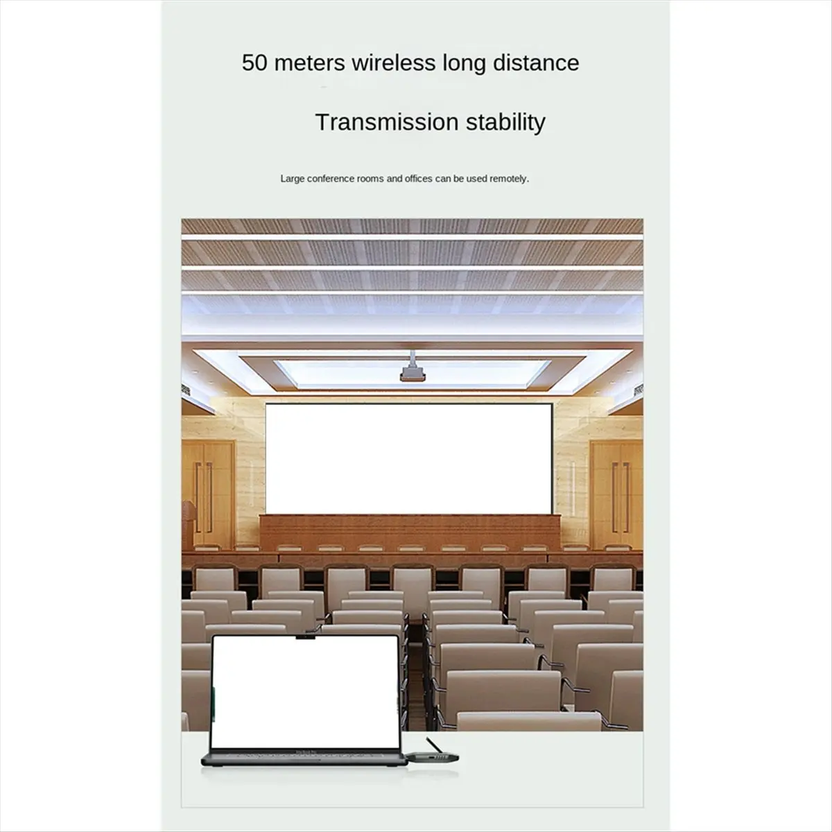 

【BUY NOW】Screen Display HDMI-Compatible Wireless Projector,for Enterprise Conference, Point-to-Point 50 Meters Transmission