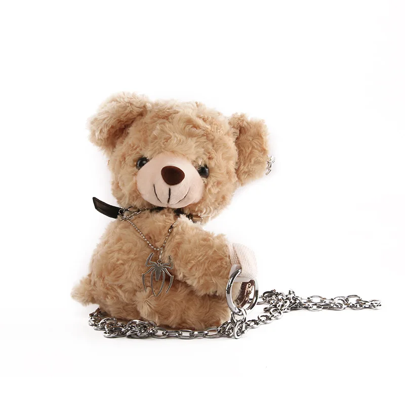 2022 Messenger Bags Teddy Bear Chain Plush Bags Crossbody Bags Pouch very small （can only hold keys or cards） a7391