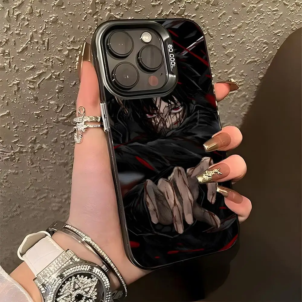 Anime K-Kagurabachi Handyhülle Mattes Silber für iPhone 16 15 14 Pro 13 12 Plus 11 7 8 Max Luxus-Abdeckung