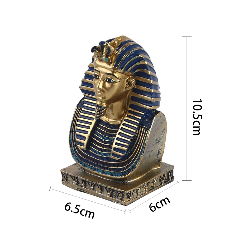فرعون مصري رئيس زخرفة الراتنج الديكور أفريقيا كليوباترا المومياء الهرم سطح المكتب غرفة المعيشة الديكور هدية تذكارية
