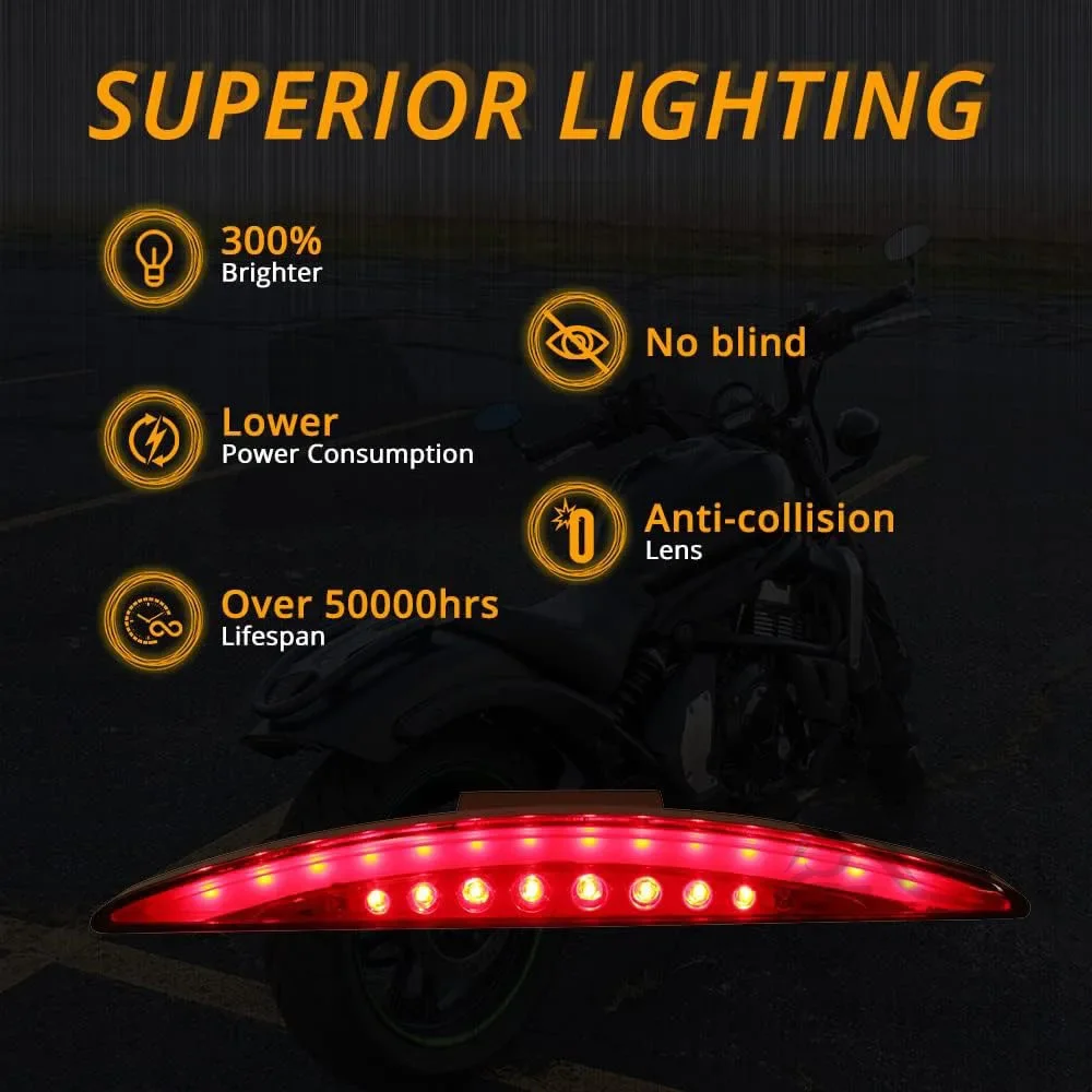 Punta de guardabarros trasero para motocicleta, luz trasera LED de freno, accesorios de color rojo humo, para Harley Davidson Breakout EFI FXSB CVO