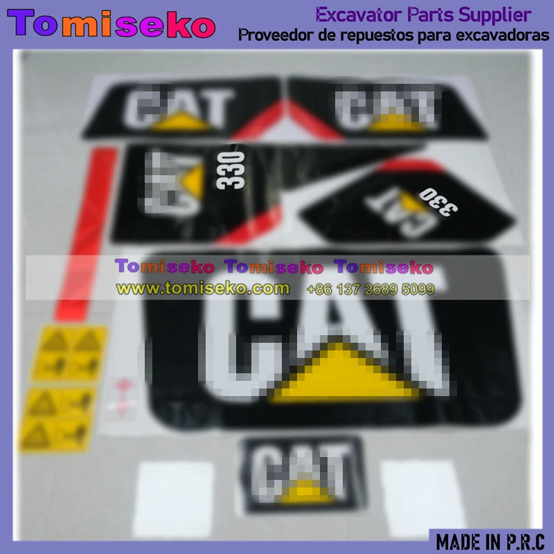 Fits For Caterpillar CAT E330 Mini Excavator Sticker model designation Parts Full set Sticker Decals Kit Fits