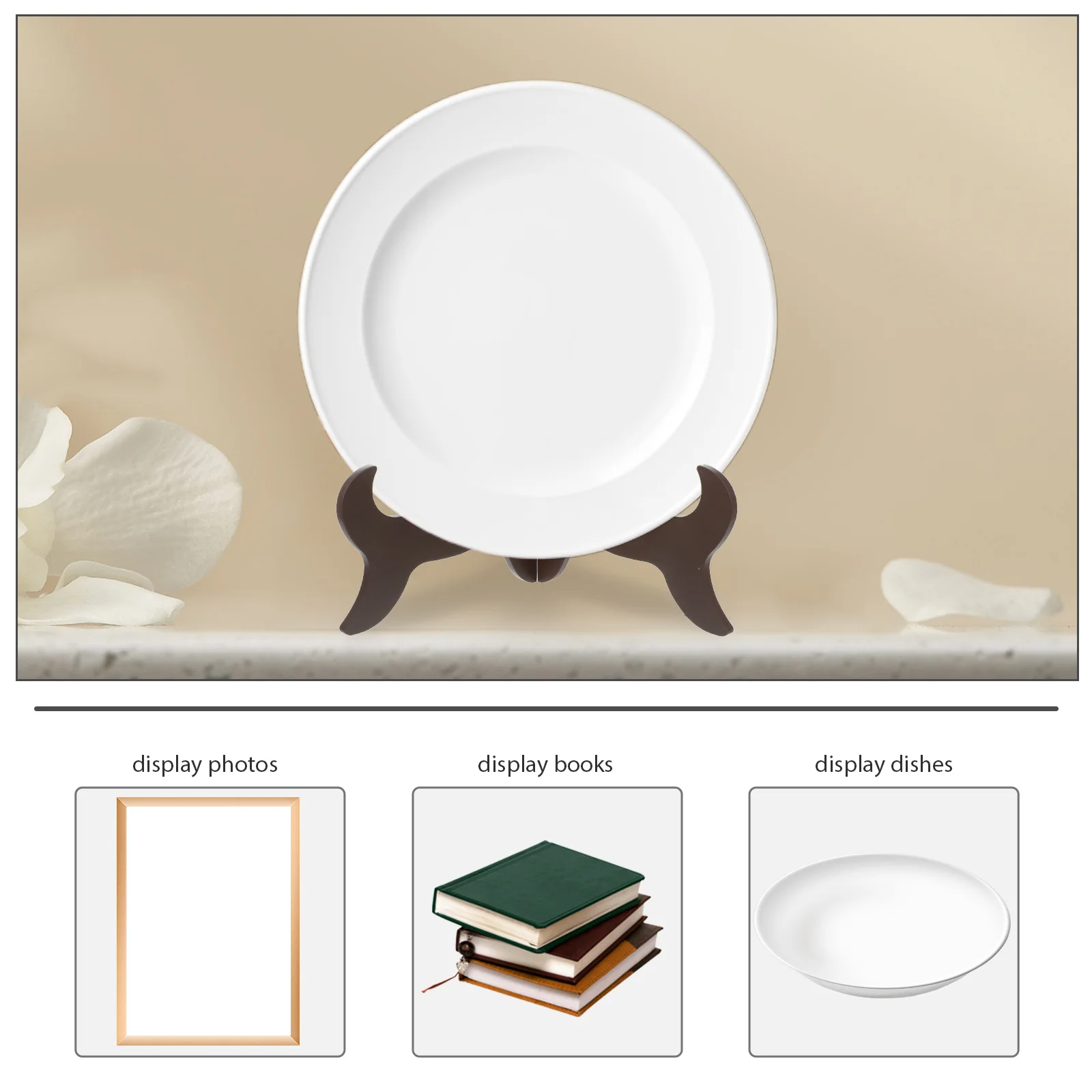 

Plate Holder Display Stand Dish Racks Decorative Holders Stands for Wooden Lovers