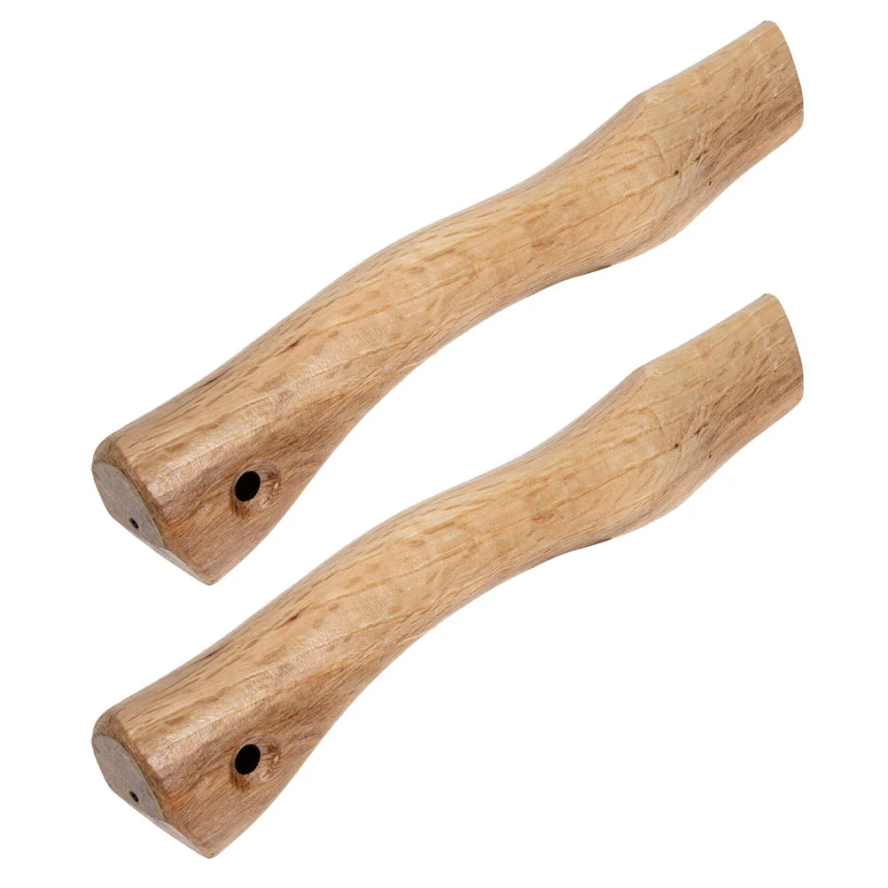 

2 Pcs Wooden Ax Handle for Axe Practical Replacement Accessories Grip Accessory