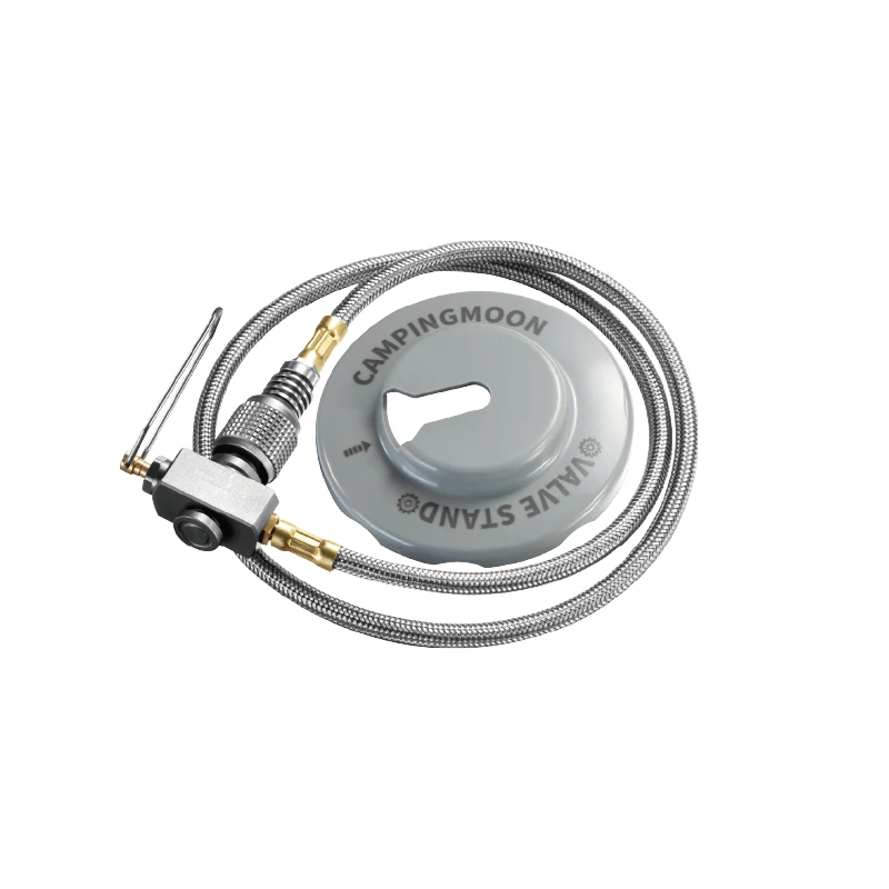 CAMPINGMOON Z21-70 Outdoor Split-Kocher Zubehör Flache Gastank-Verlängerungsleitung mit Ventil Camping-Kocher Verlängerungsrohr-Adapter