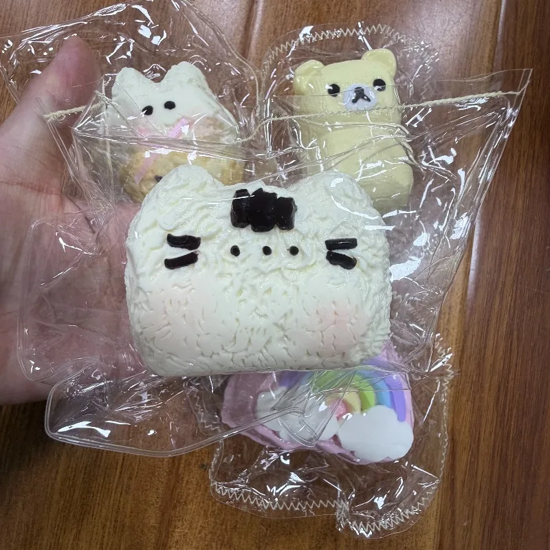Creative Handmade Food-themed Toys and Mini Decorations: Trendy Cheese Squishy Slow-Return Stress Relief Gifts