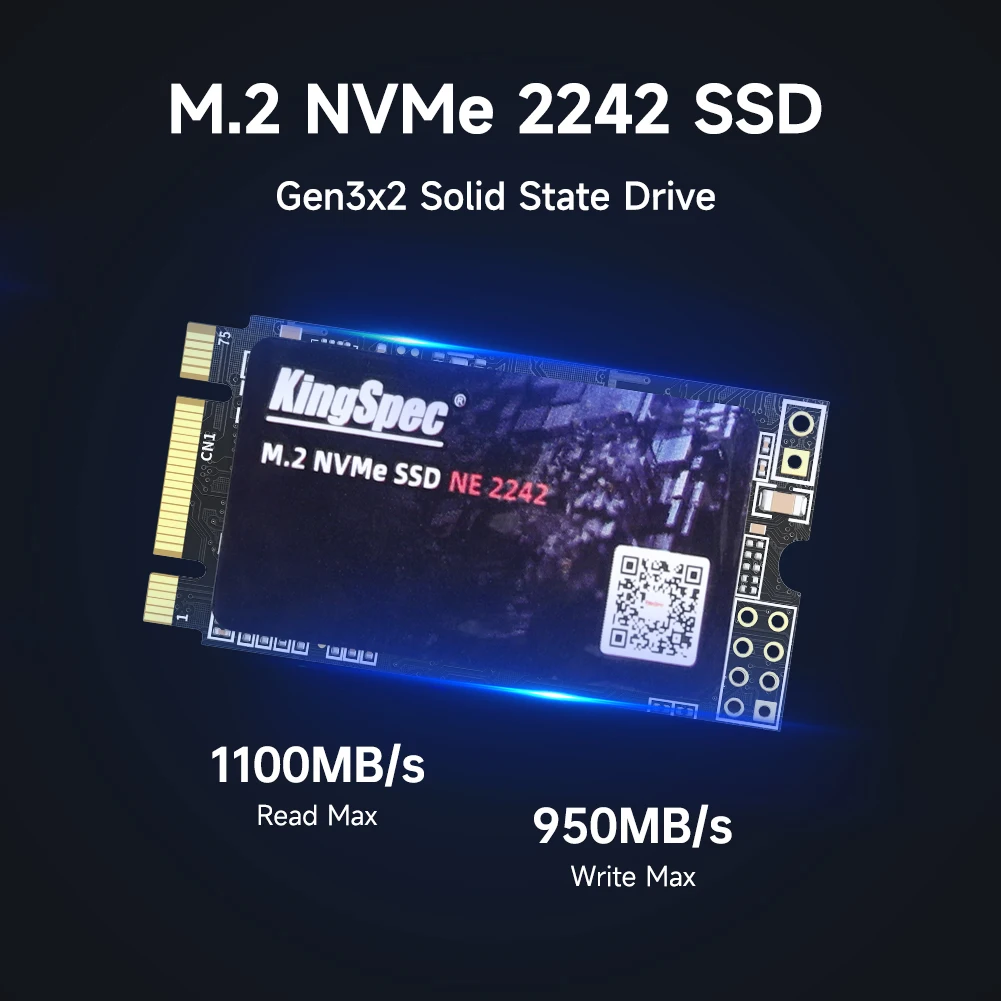 KingSpec 노트북 데스크탑용 PCIe 내장 하드 디스크, M.2 2242 SSD, 128GB, 256GB 하드 드라이브, M2 NVMe