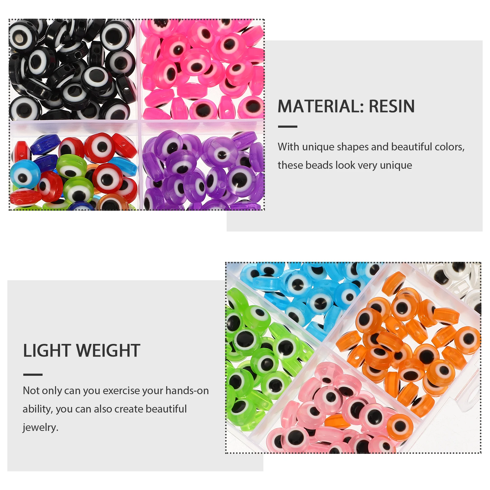 

Evil Eye Beads Art and Craft for DIY Jewelry Unique Making Resin Charms Bracelet