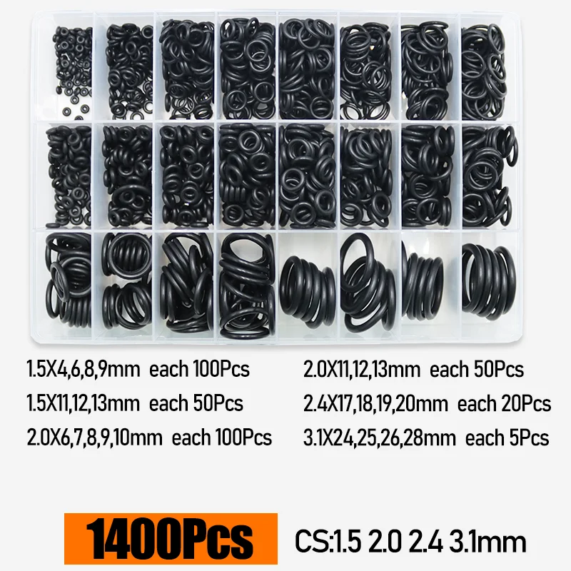 bis zu 3230p O-Ring Gummi NBR Dichtung Unterlegscheibe O Ring Kit Reparatur Wasserhahn Rohr Auto Sanitär Dichtung Ölbeständig Hochtemperatur-O-Ring – Detail 10