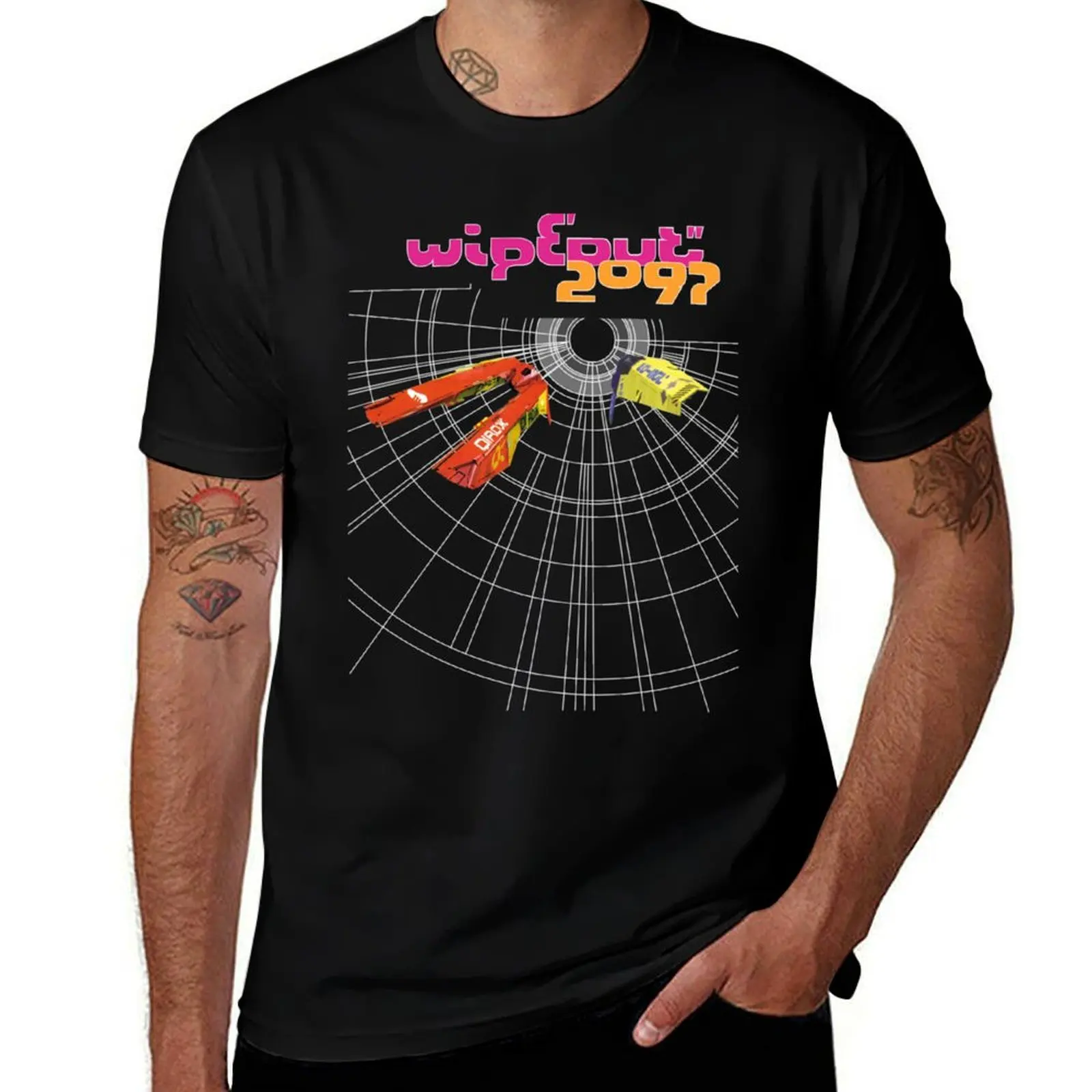 Wipeout 2097 - Game Cover T-Shirt Construction Work Tee Shirt T-Shirt