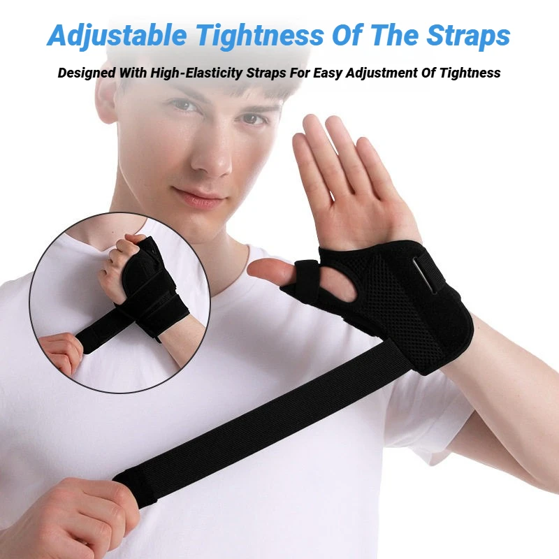 1Pcs Flexible Splint Wrist Thumb Support Brace For Tendonitis Arthritis Breathable Protector Guard Fits Right And Left Hand